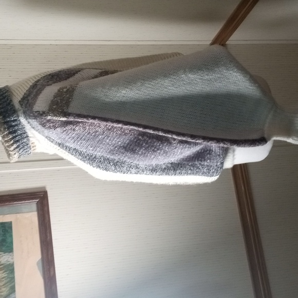 Striped Multicolor Turtleneck Sweater.  I Believe It's Vintage.  This Is In Like - Picture 6 of 10